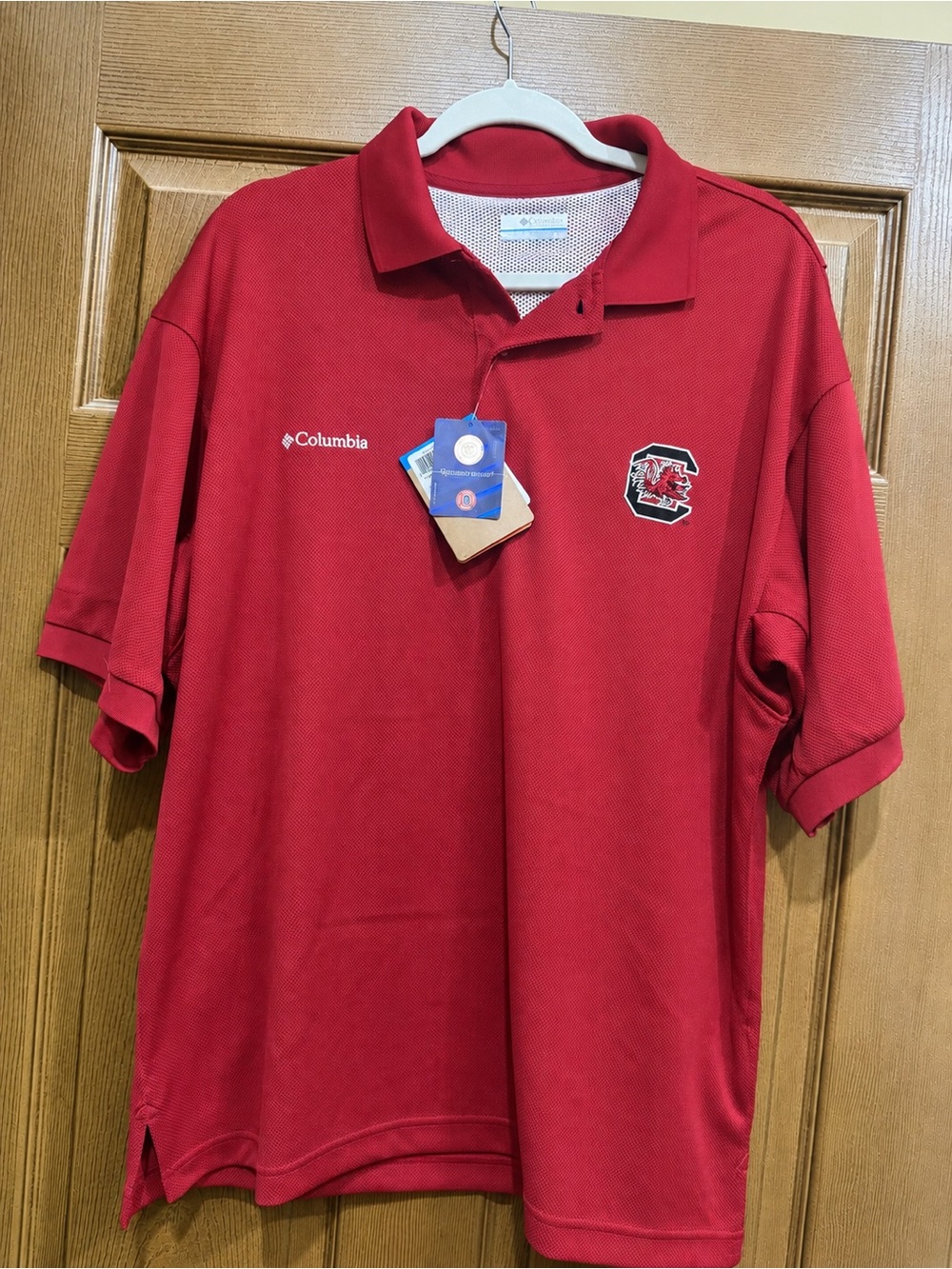 Columbia PFG Men’s M Collegiate Polo Shirt South Carolina Gamecocks New w/ tags